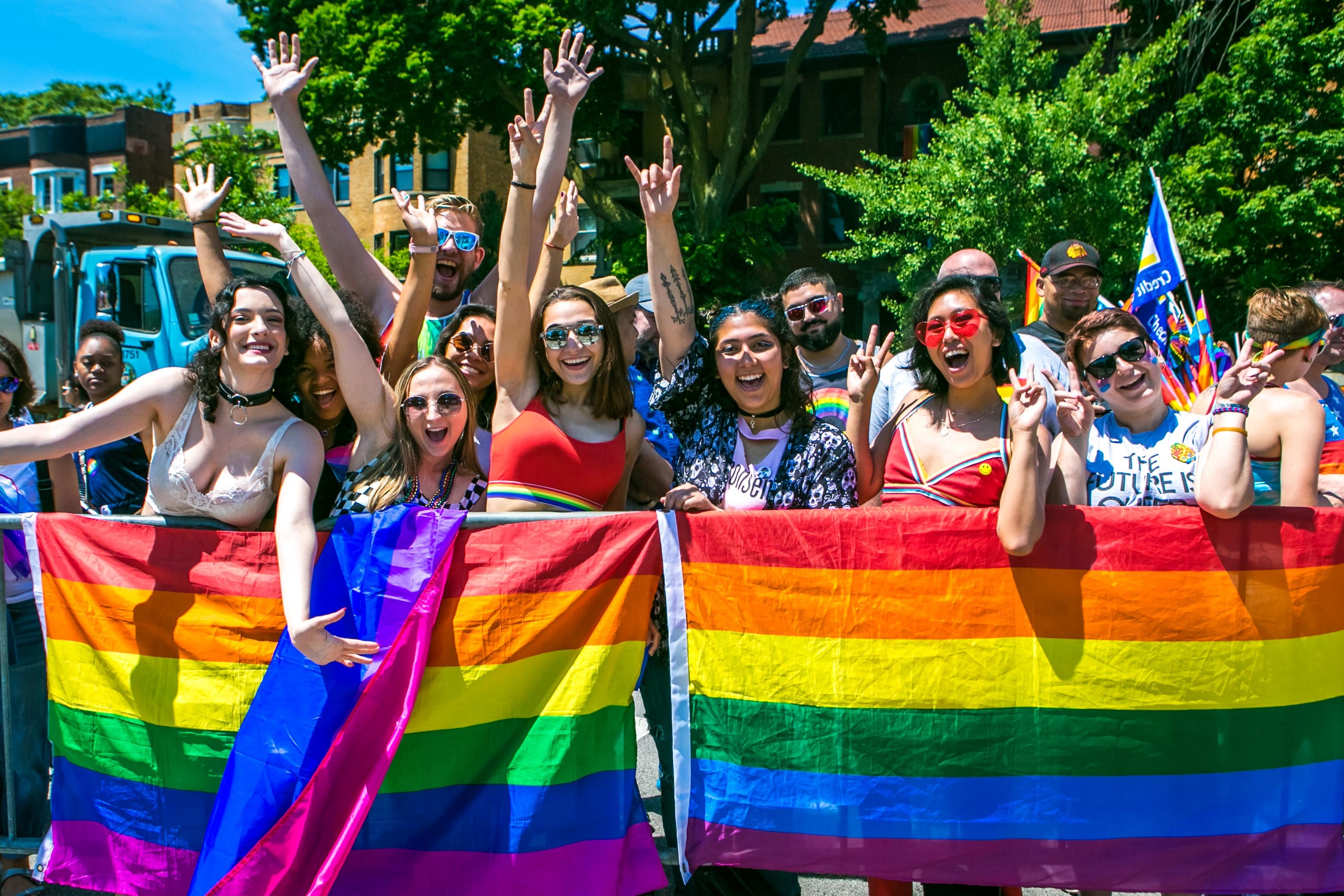 Gay pride parades across the nation sound a note of resistance and face some