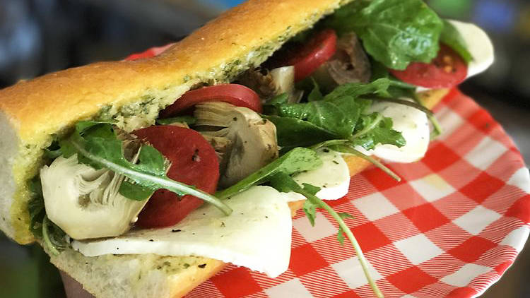 the artichoke caprese from Uncle Paulie's Deli