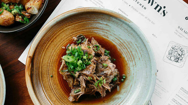 Slow-roasted lamb shoulder at Mrs Brown’s Bar and Kitchen, $19.50