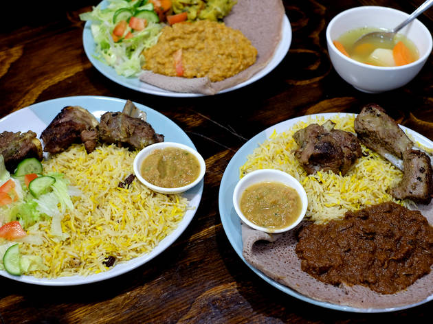Plates of food at Salam Cafe Auburn Plates of food at Salam Cafe Auburn