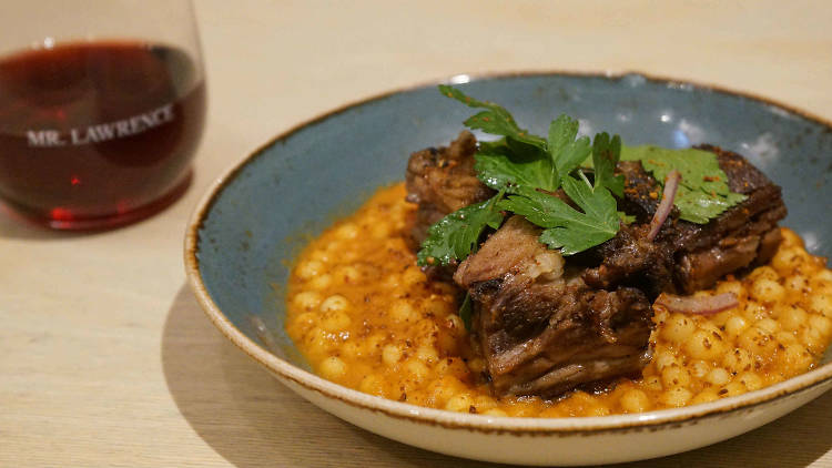 Slow-cooked lamb at Mr Lawrence