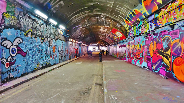 Take in the sights at London’s longest graffiti wall