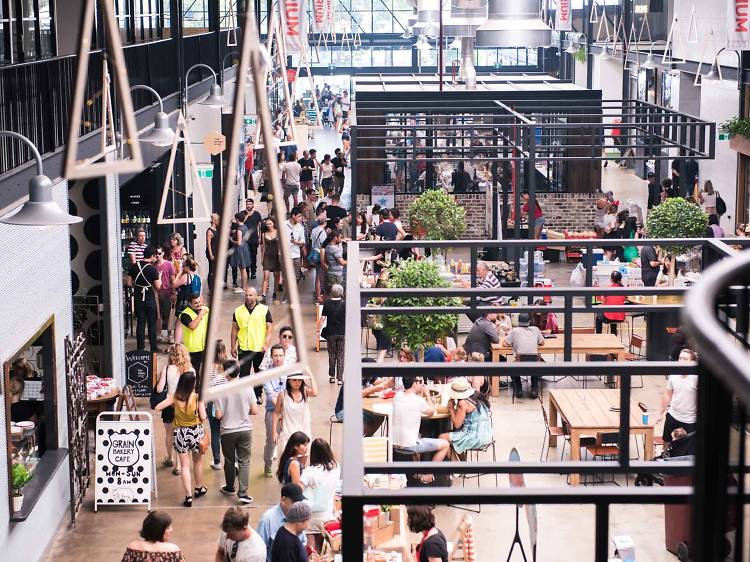 People shopping at the Cannery in Rosebery