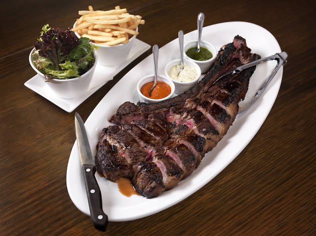 Chophouse Parramatta Tomahawk steak spread at Chophouse Parramatta