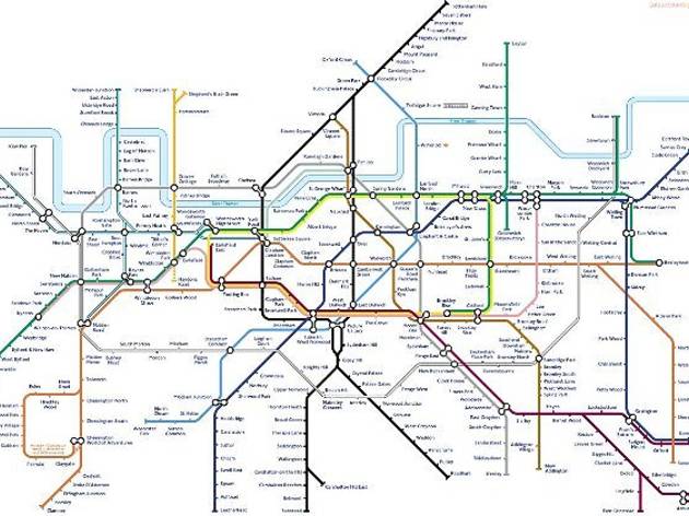 South Of London Map The South London biased Tube Map