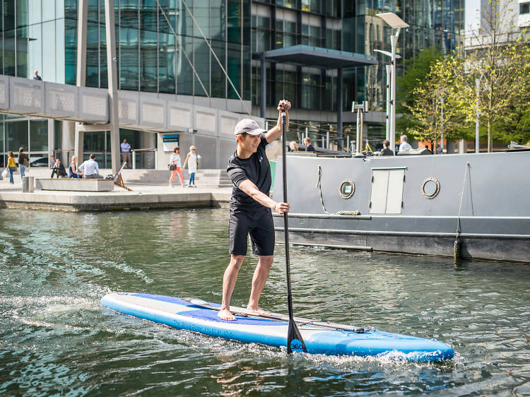 Litter-picking and paddleboarding