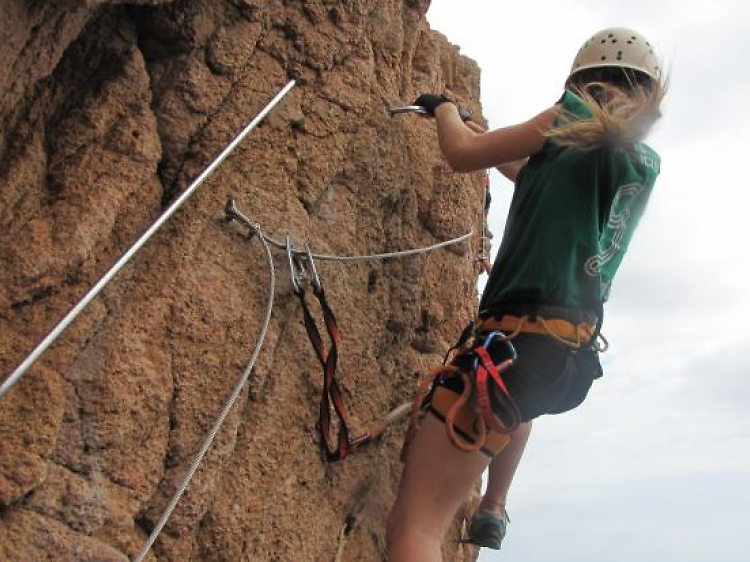 Bautizo de escalada en el Penedès