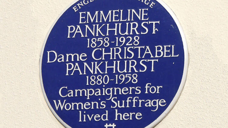 Emmeline and Christabel Pankhurst blue plaque