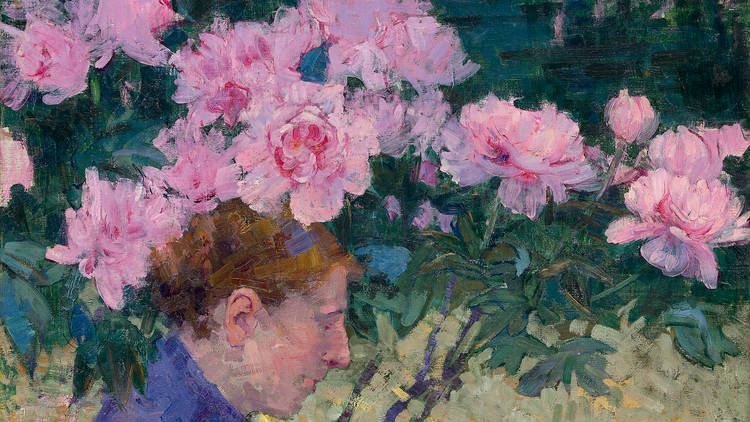 John Russell 'Peonies and head of a woman' c1887