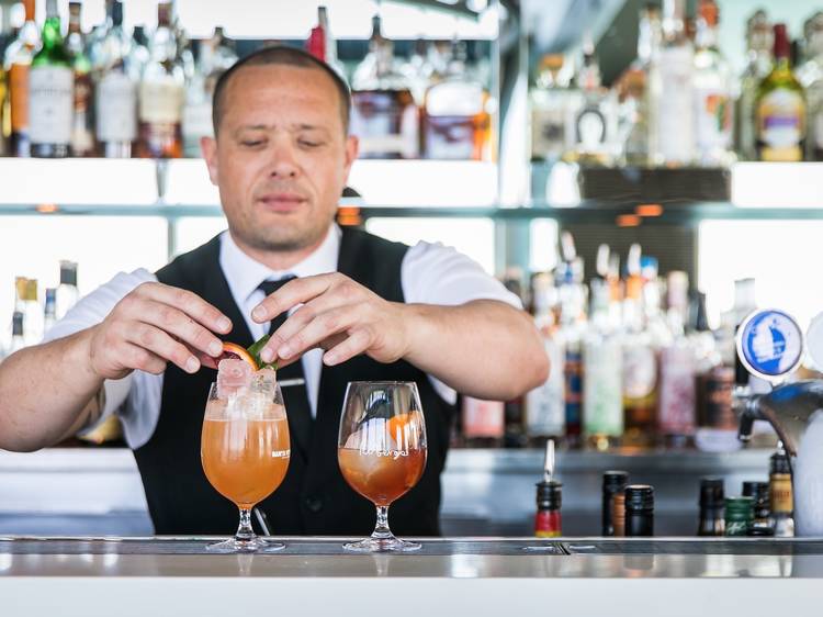 Making cocktails At Bondi Icebergs Dining