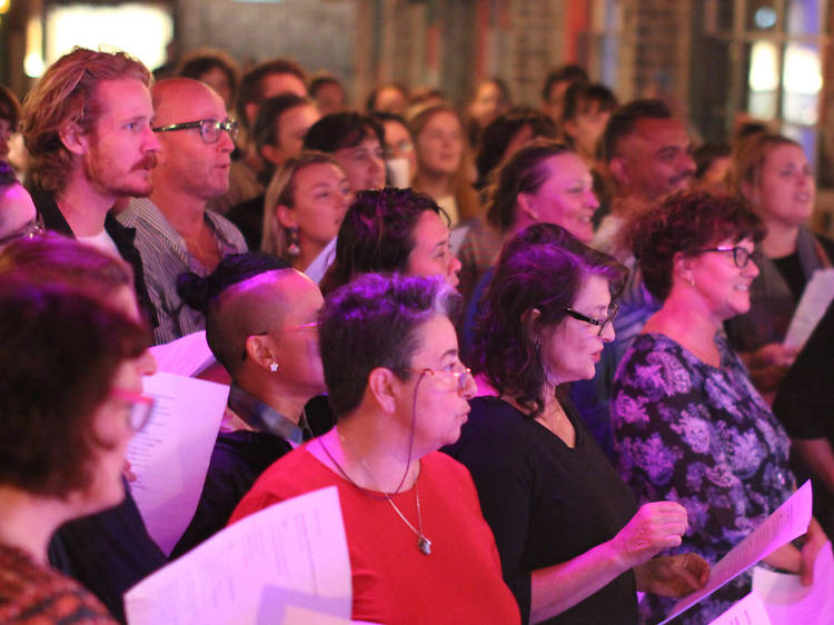 The Welcome Choir at Miss Peaches