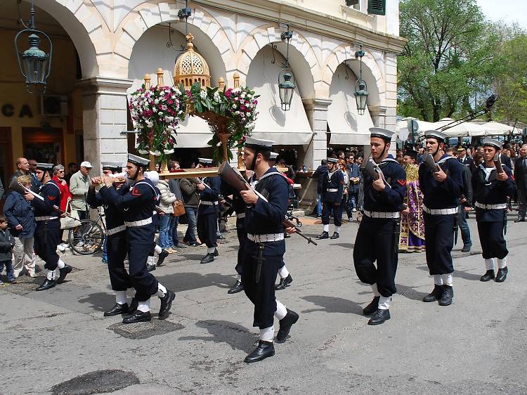 Watch the Easter parades on Corfu