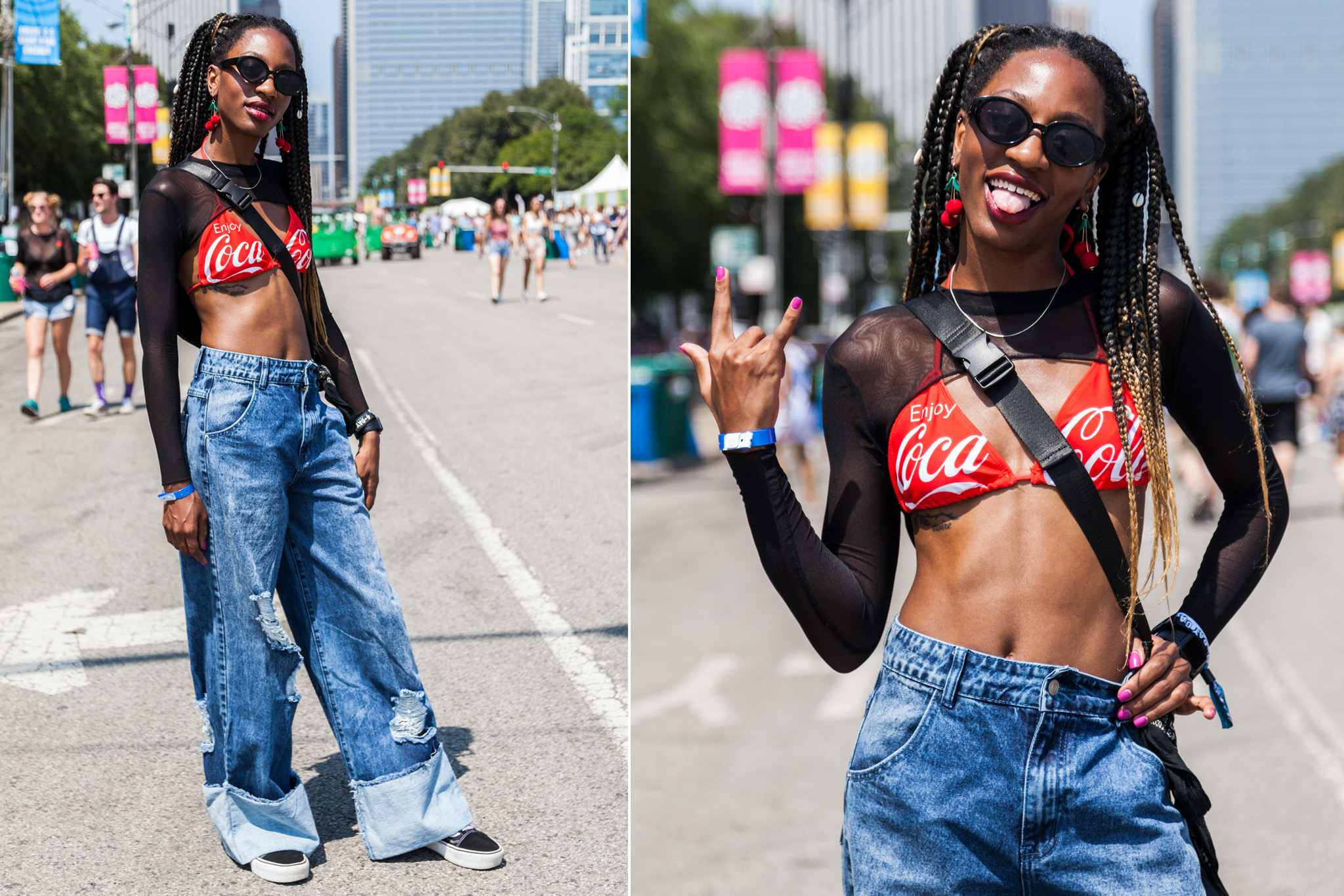 What I Wore Last Week: Chicago Lollapalooza Outfits — bows & sequins