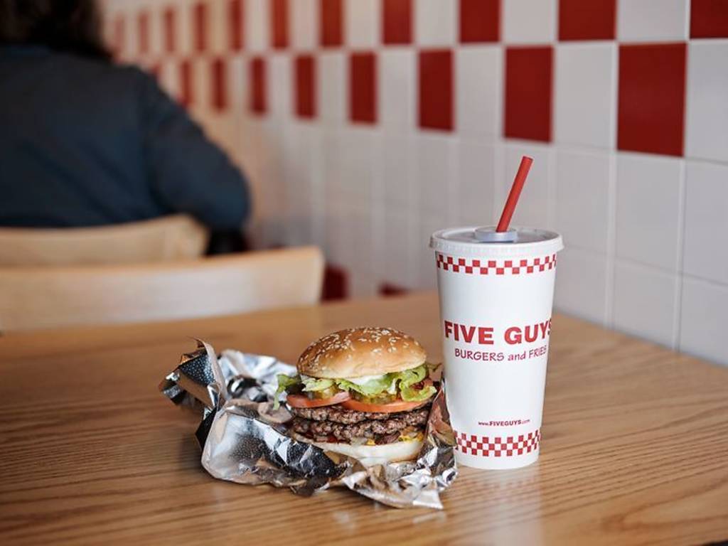 five guys take away