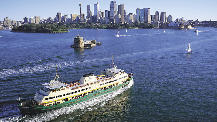 On a ferry