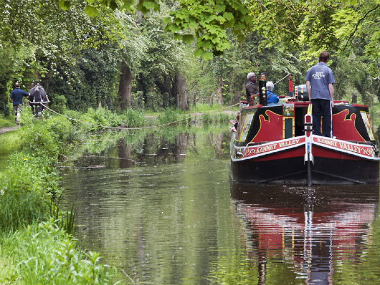 Be dragged down the Kennet and Avon canal