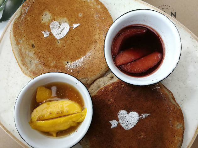 hot cakes veganos de Tea connection Sweet pancakes en Tea Connection