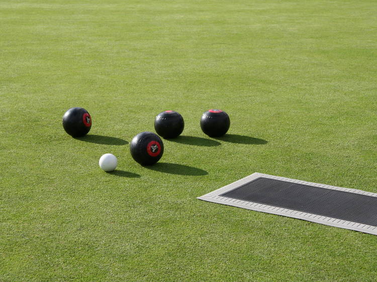 Play barefoot bowls at the second-oldest bowls club in Australia