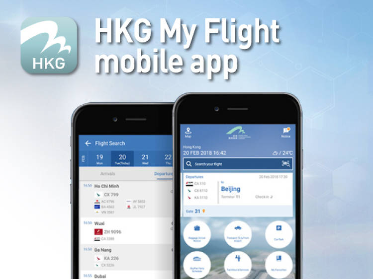 Stay updated with the HKG My Flight app