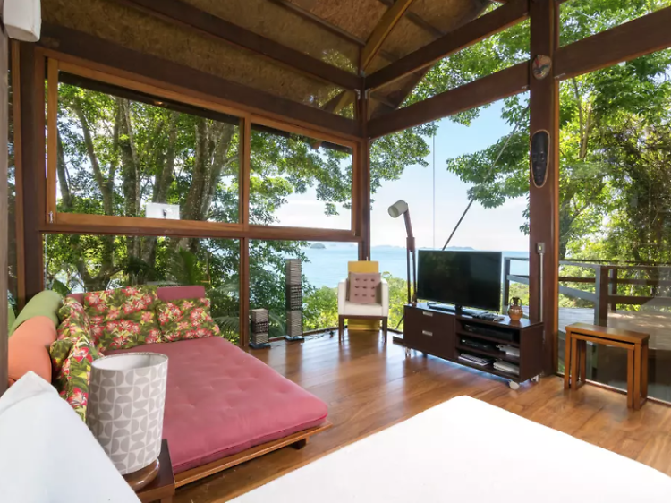 A glass home in Ubatuba