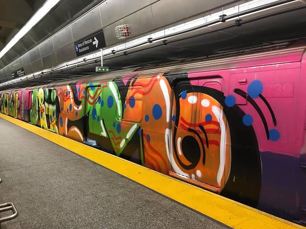 A Q Train Was Completely Covered In Illegal Graffiti