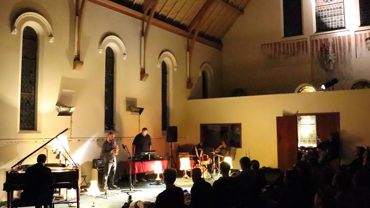 Inside the Annandale Creative Arts Centre on a jazz night