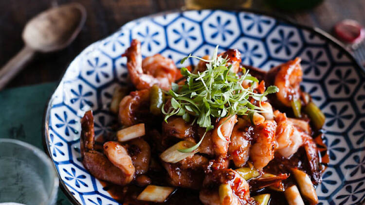 Kung pao chicken at Mr Wong, $30