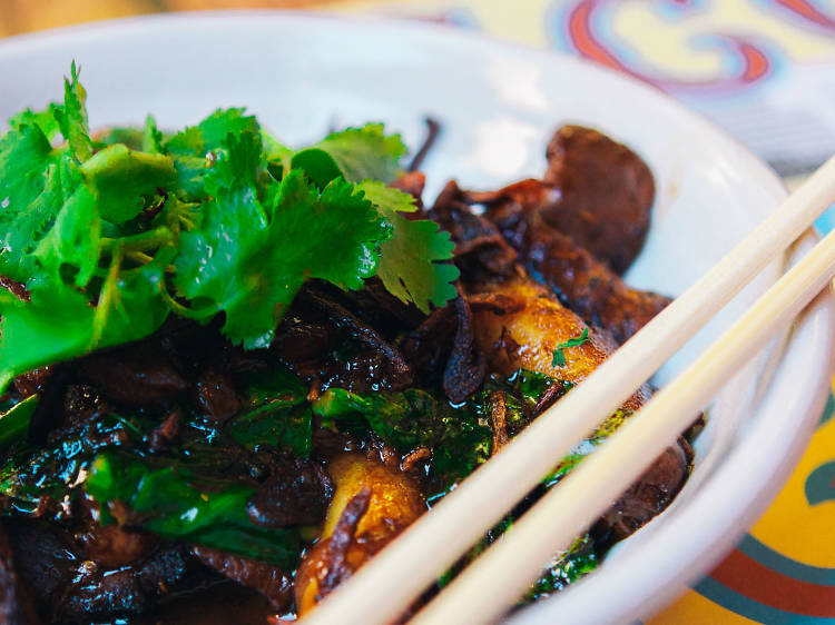 Pad seuw of braised Wagyu beef at Chin Chin, $28.50