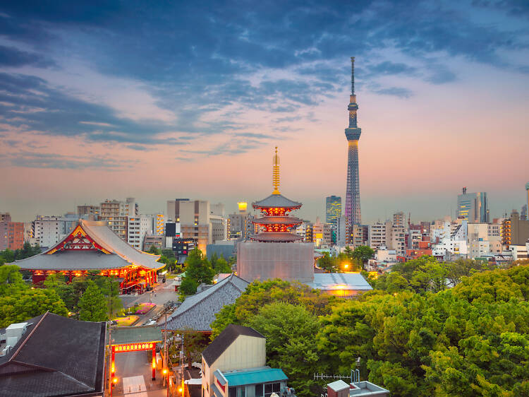 Tokyo city skyline - Sensoji temple, Asakusa and Skytree