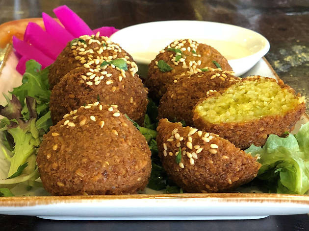 Falafel plate at Cedrus Lebanese Restaurant Falafel plate at Cedrus Lebanese Restaurant