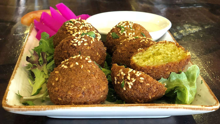 Falafel plate at Cedrus Lebanese Restaurant