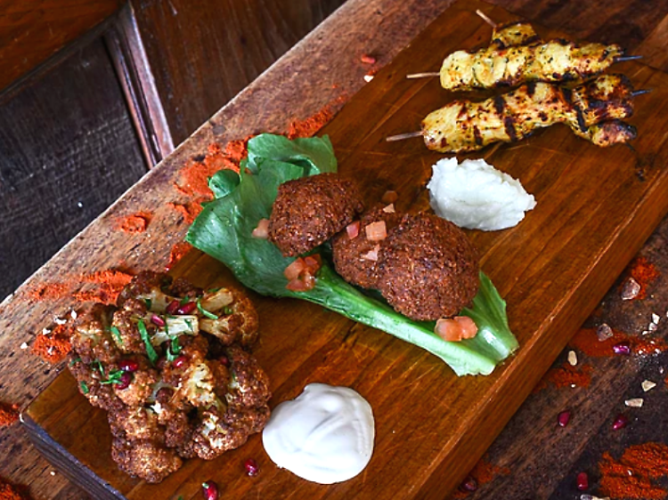 Falafel plate at Almond Bar, $20