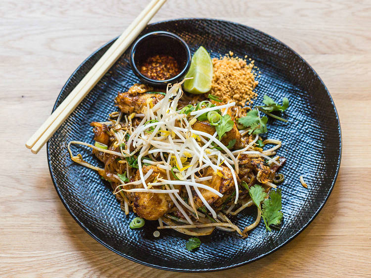 Chicken pad Thai at Spice Den Brisbane, $25