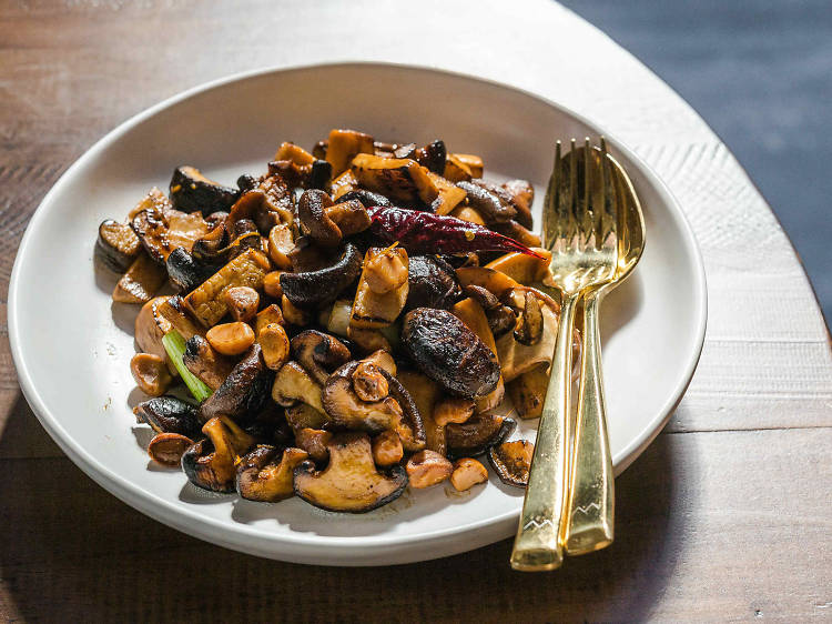 Kung pao mushrooms at Little Valley, $28