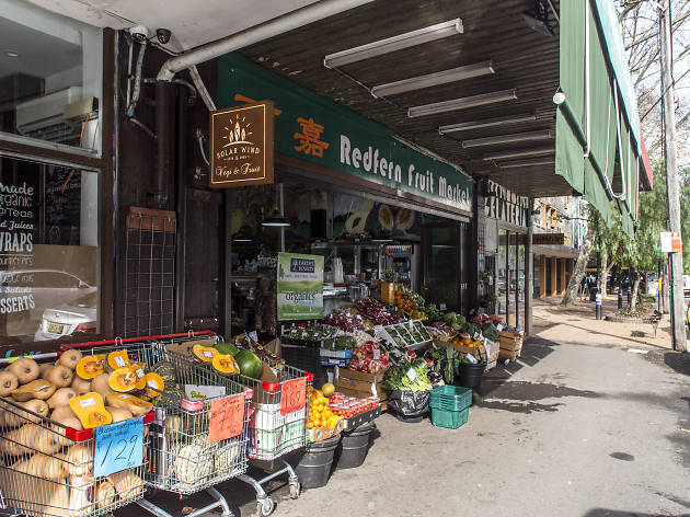 Redfern Fruit Market Front of Green Grocer, Vegetables