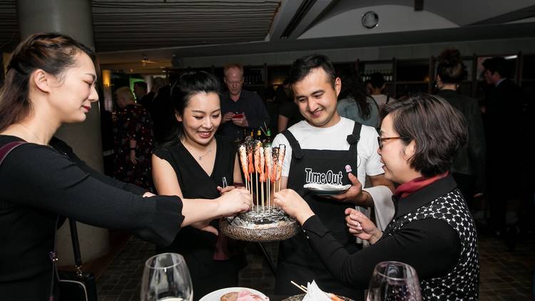 People having a good time at the Time Out Food Awards 2018