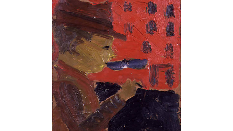 Red Grooms, Smoking Man, 1957