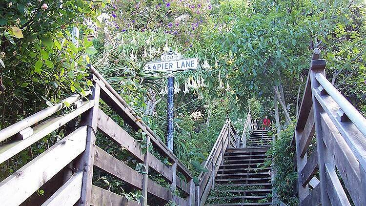 Climb a secret stairway