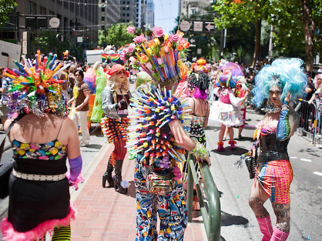 LGBT - Pride Parade Trio of Marchers LGBT - Pride Parade Trio of Marchers