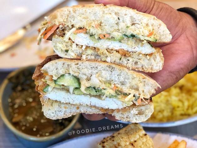 Piri Pica Crispy chicken sandwich at Piri Pica