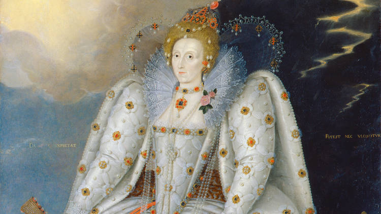 Marcus Gheeraerts the Younger,Queen Elizabeth I (The ‘Ditchley’ portrait), © National Portrait Gallery, London (detail)