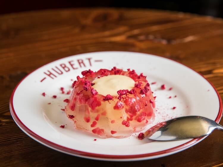 Champagne jelly at Hubert