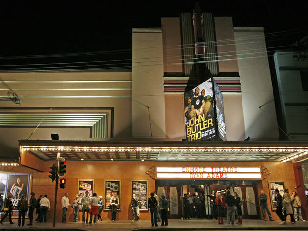 People standing outside of the Enmore Theatre People standing outside of the Enmore Theatre