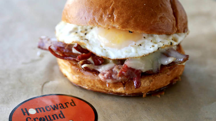 Hollywood breakfast sandwich from Homeward Ground