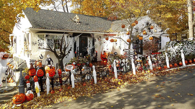 cute halloween home, exterior