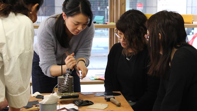 Yamatou also offers leather-crafting workshops