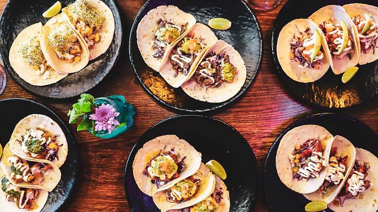 Tacos on a table