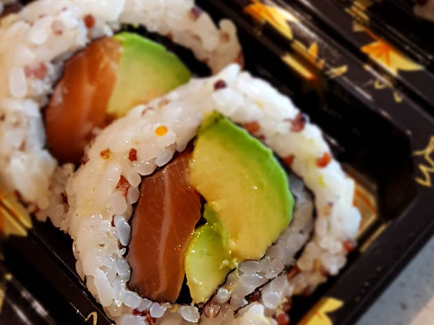 Sushi boat Salmon and avocado sushi