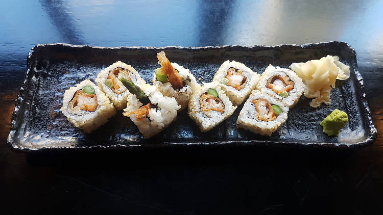 A tempura prawn roll