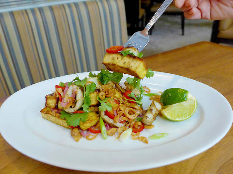 Aunt Lily’s shan tofu and squid salad by chef Priscilla Yeh